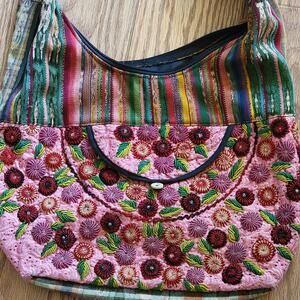 Huipil Crossbody Hobo Hand Embroidered Gorgeous!